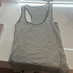 Armani Exchange Gray Tank Top with Black Trim